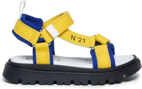 Nº21 Kids Sandalen met logoprint Geel