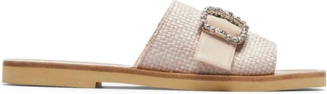 Nº21 Sandalen verfraaid met kristal Beige