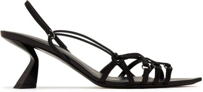 Nensi Dojaka Leren slingback sandalen Zwart