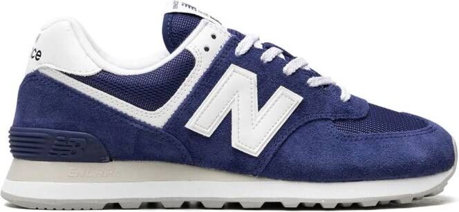 New Balance 574 suède sneakers Blauw