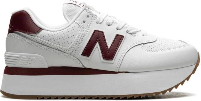 New Balance 574+ "White Burgundy" sneakers Wit