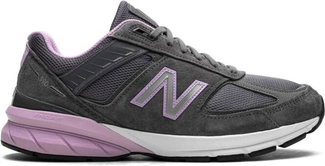 New Balance "990v5 MiUSA Lead Dark Violet Glow sneakers " Grijs