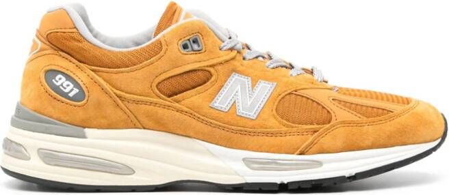 New Balance 991v2 suède sneakers Geel