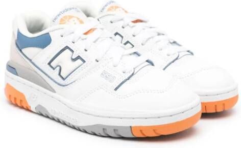 New Balance Kids 550 leren sneakers met vlakken Wit