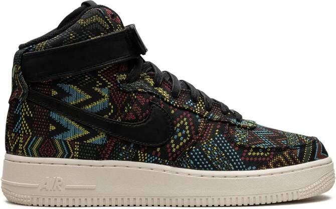 Nike Air Force 1 High "BHM" leren sneakers Zwart