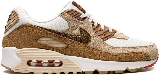 Nike Air Max 90 sneakers met slangenleer-effect Beige