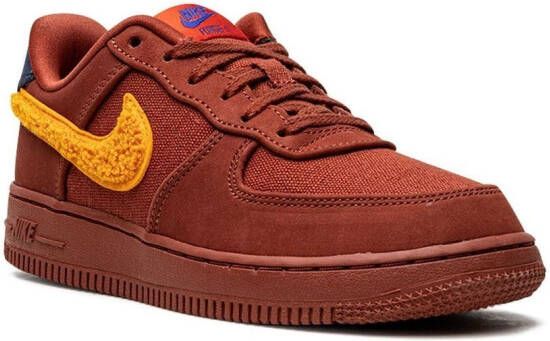 Nike Kids Air Force 1 low-top sneakers Rood