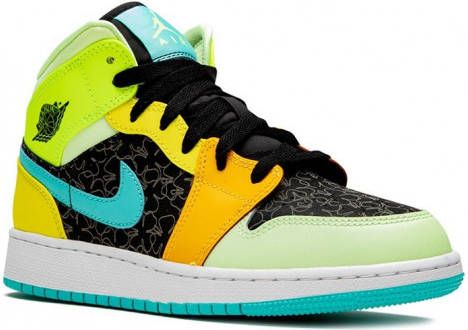 Jordan Kids Air Jordan 1 Mid SE sneakers Zwart