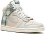 Nike Kids Dunk High geruite sneakers Beige - Thumbnail 1