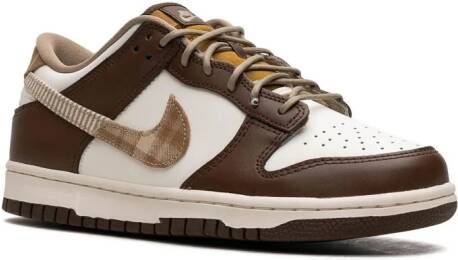 Nike Kids Dunk Low "Brown Plaid" sneakers Wit