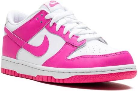 Nike Kids Dunk Low "Laser Fuchsia" sneakers Wit