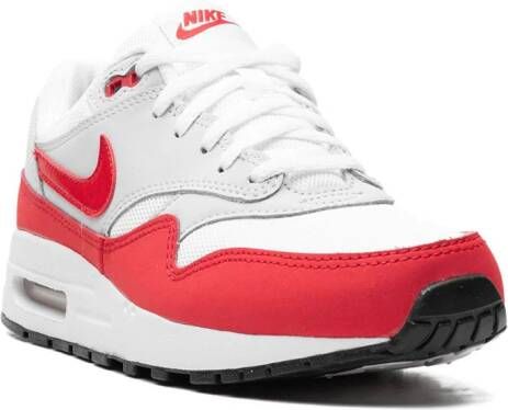 Nike Kids Nike Air Max 1 GS "White Neutral Grey Sports Red" sneakers Wit