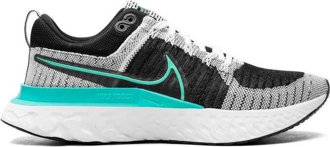 Nike React Infinity Run Flyknit 2 "Aurora Green" sneakers Zwart