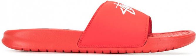 Nike x Stussy teenslippers Rood