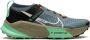 Nike "ZoomX Zegama Trail Light Slate Grey Glow Green Bone Black sneakers" Blauw - Thumbnail 1