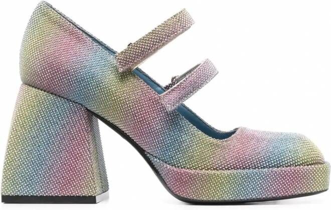 Nodaleto Bulla Babies pumps met glitter Blauw