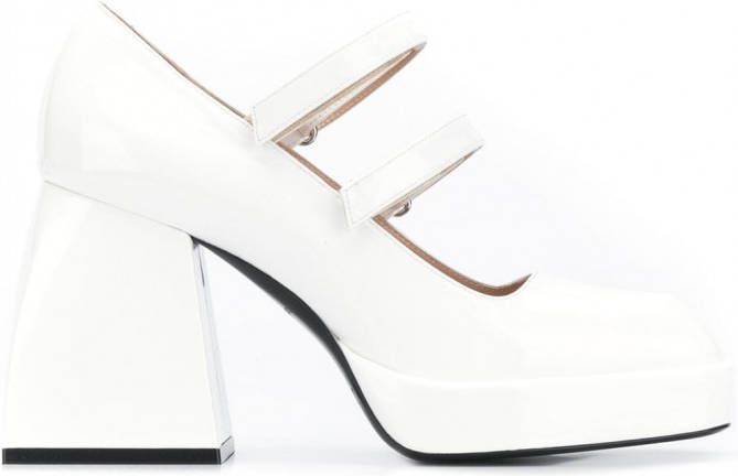 Nodaleto Bulla pumps met blokhak Wit Schoenen