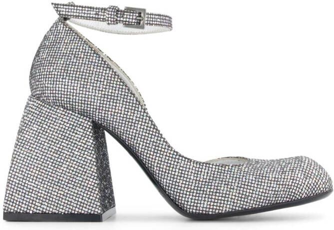 Nodaleto Pumps met vierkante neus Zilver