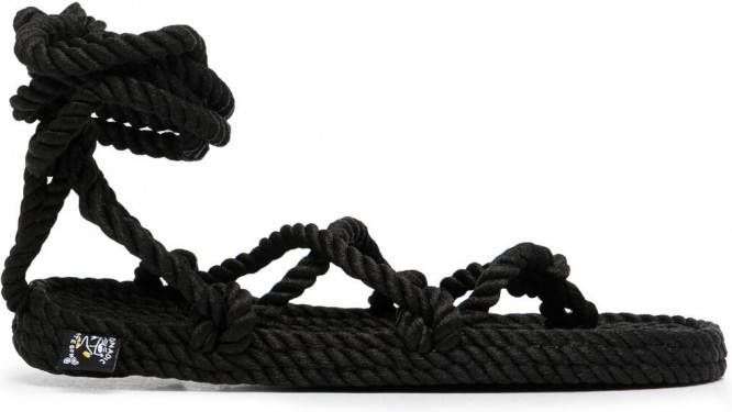 Maryanne Jones diefstal Grote hoeveelheid Nomadic State of Mind Romano sandalen met touw Zwart - Schoenen.nl