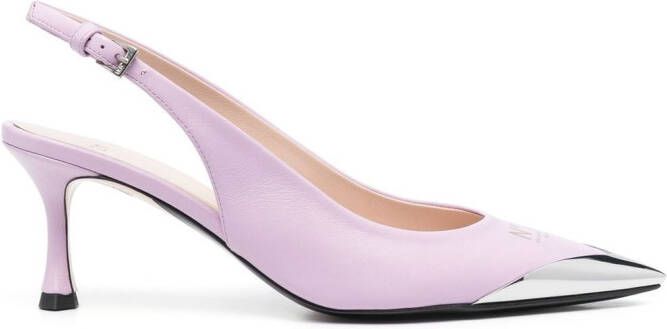 Nº21 Slingback pumps met contrasterende neus Roze