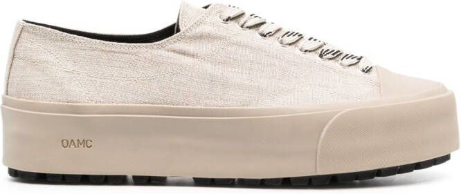 OAMC Sneakers met geribbelde zool Beige