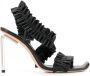 Off-White Allen sandalen met ruches Zwart - Thumbnail 1