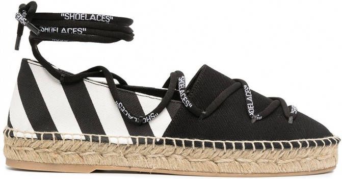 Off-White Espadrilles met veters Zwart