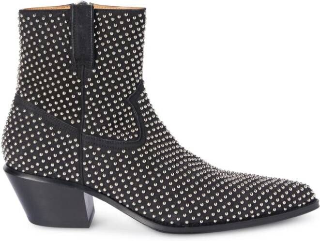 Off-White Cowboylaarzen met studs Zwart