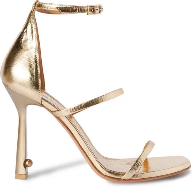 Off-White Leren sandalen Goud