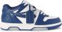 Off White Blauwe Leren Sneakers Trendy Stijl Blue Heren - Thumbnail 2