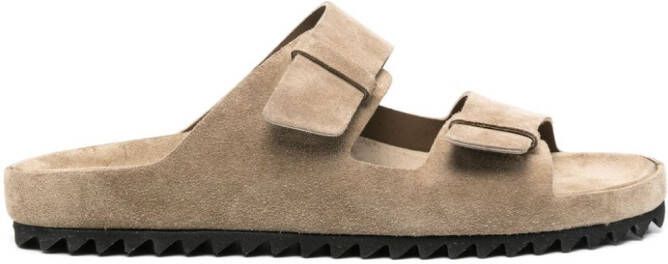 Officine Creative Agora '002 suède slippers Beige