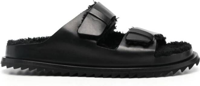 Officine Creative Introspectus leren slippers Zwart