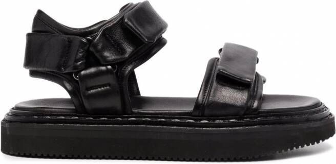 Officine Creative Ios leren sandalen Zwart