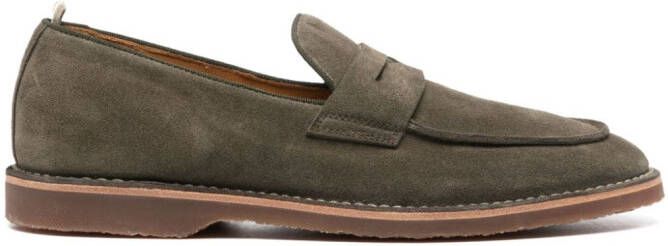 Officine Creative Kent suède loafers Groen