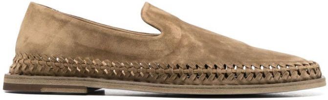 Officine Creative Miles suède loafers Beige