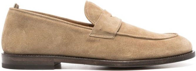 Officine Creative Opera suède loafers Beige