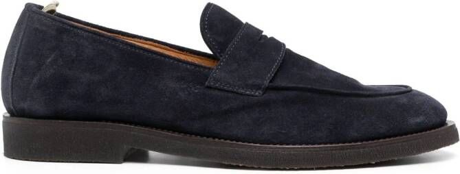 Officine Creative Opera suède loafers Blauw