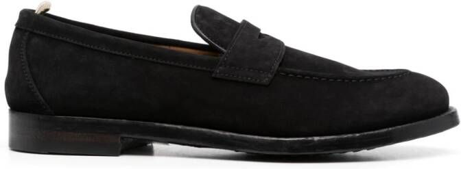 Officine Creative Opera suède loafers Zwart