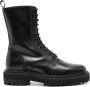 Officine Creative Provence leren combat boots Zwart - Thumbnail 1