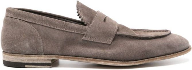 Officine Creative Solitude 001 suède loafers Bruin