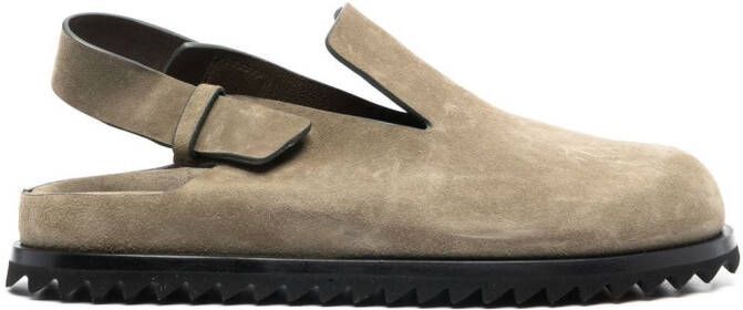 Officine Creative Suède slingback muiltjes Groen