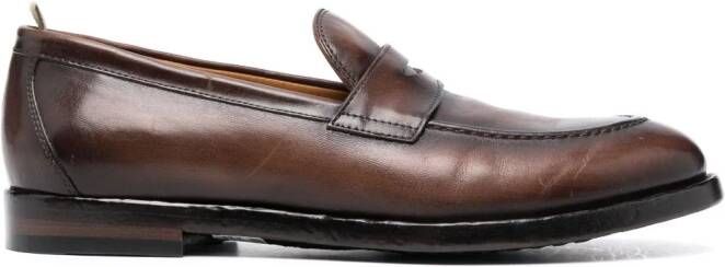 Officine Creative Tulane 002 leren loafers Bruin