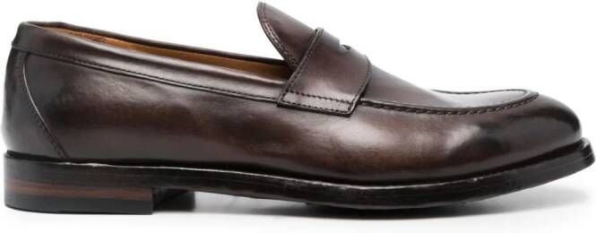 Officine Creative Tulane 002 leren loafers Bruin