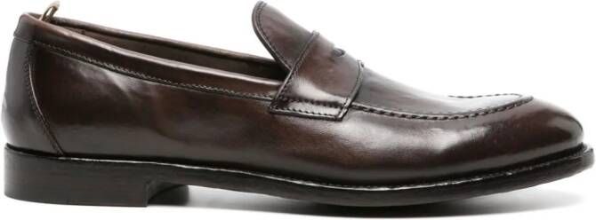 Officine Creative Tulane 003 leren loafers Bruin