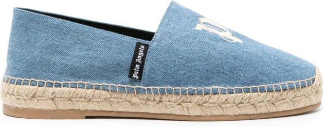 Palm Angels Espadrilles met geborduurd logo Blauw