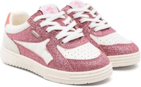 Palm Angels Kids Sneakers met glitter Beige