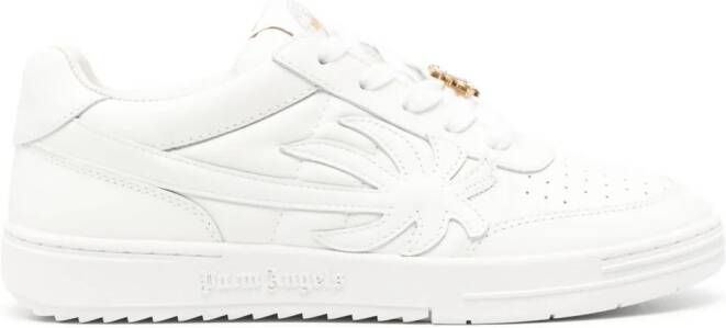 Palm Angels Palm Beach University leren sneakers Beige