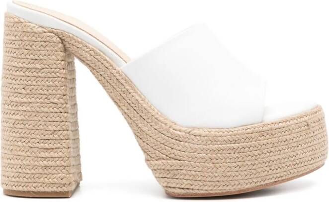 Paloma Barceló 125mm espadrilles met plateauzool Wit