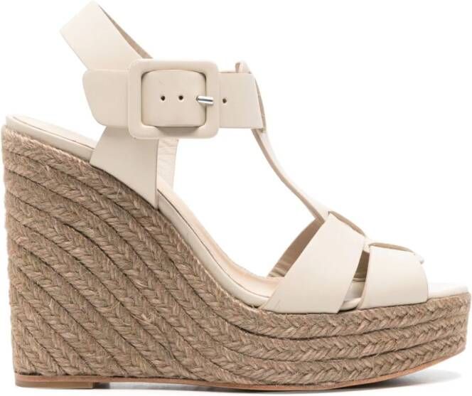 Paloma Barceló Alison 130 mm sandalen met sleehak Beige