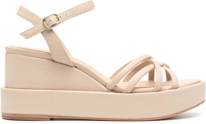 Paloma Barceló Nazaria sandalen met plateauzool Beige